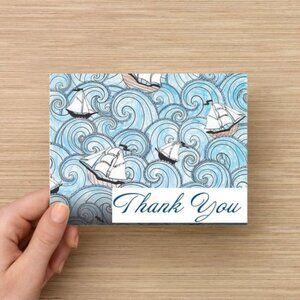 Unique Custom Printed "Thank You" Cards, Ocean